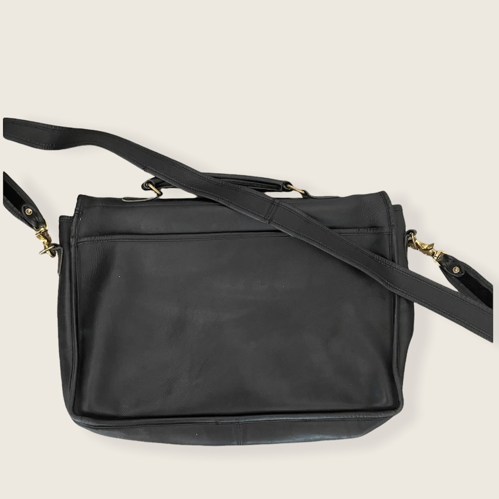 Vintage Laura USA Black Leather and Brass Briefcase Bag - Picture 12 of 12